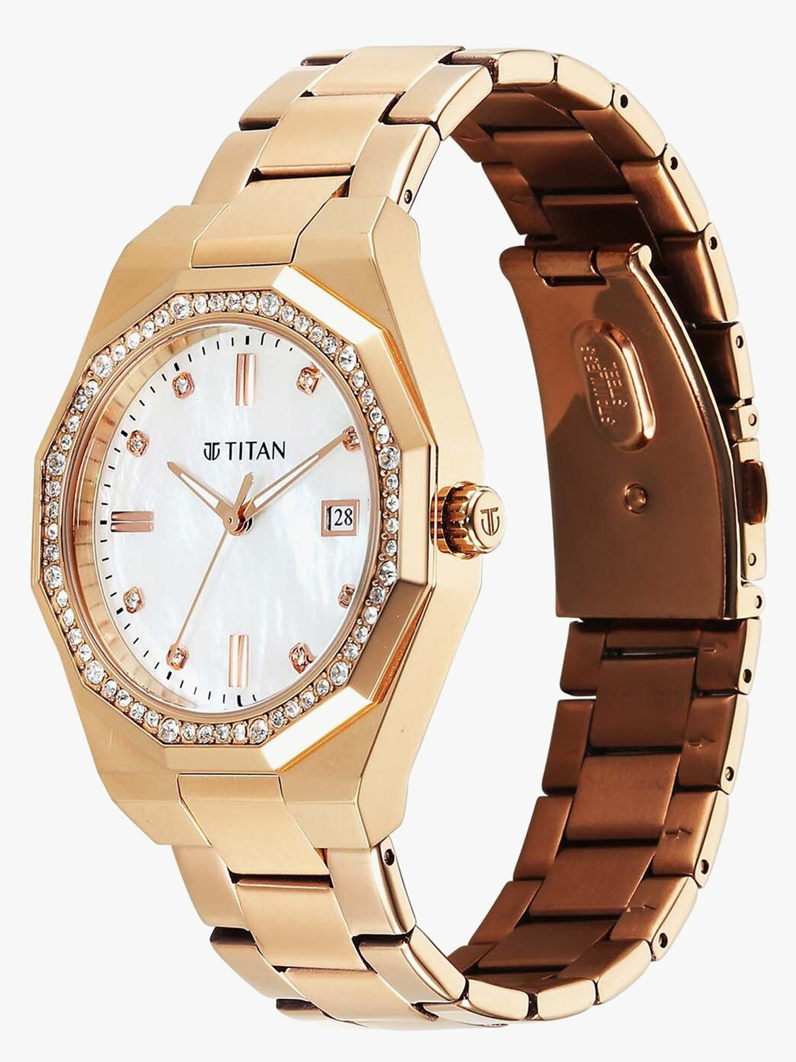 Image of Titan Ladies Purple Titan Ladies Purple MOP Round Dial Women's Watch / Analog Watch - For Women