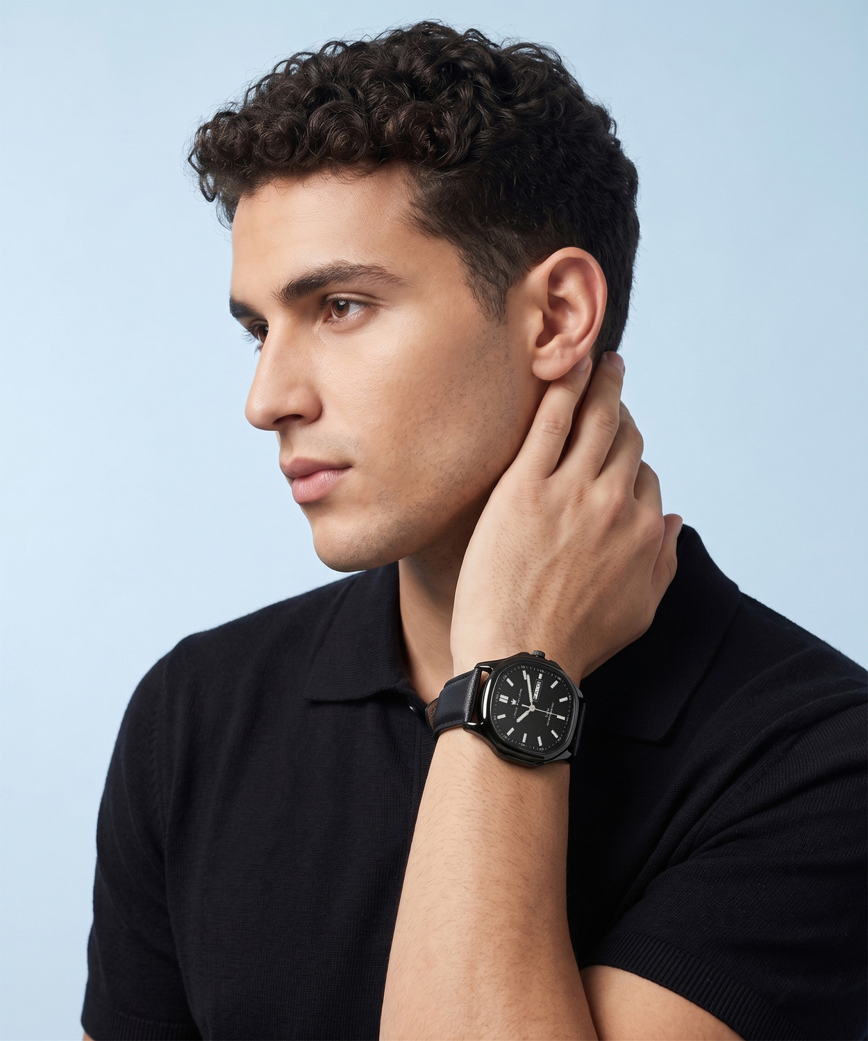 Image of Louis Philippe Day-Date Black Dial Analog Watch Analog Watch - For Men