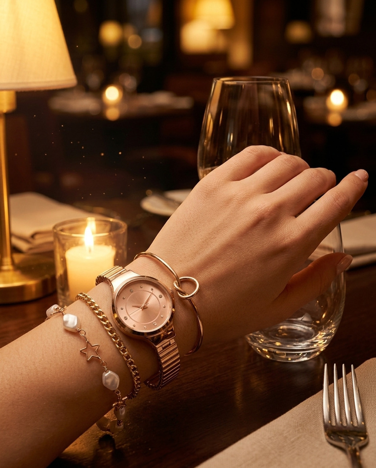 OCTAGON HUB Rose Gold Chain Strap Watch Stylish Rose Gold Chain Strap Watch Stylish Marriage Anniversary Birthday Gift For Women Analog Watch - For Women