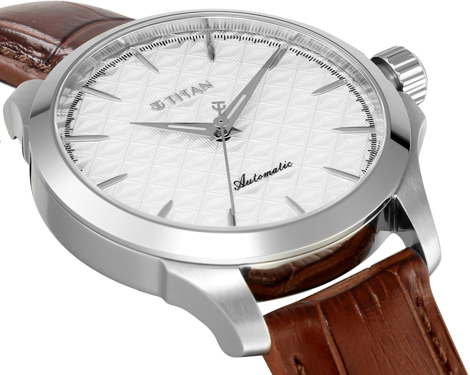 Image of Titan Signature Automatic Signature Infinium 72 Hour Power Reserve Automatic 3 Hands White Dial Analog Watch - For Men