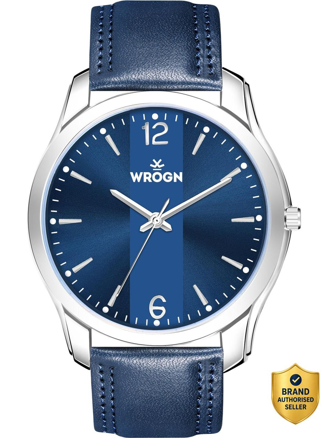 Image of WROGN WR-6602-Blue Big Dial Analog Watch - For Men
