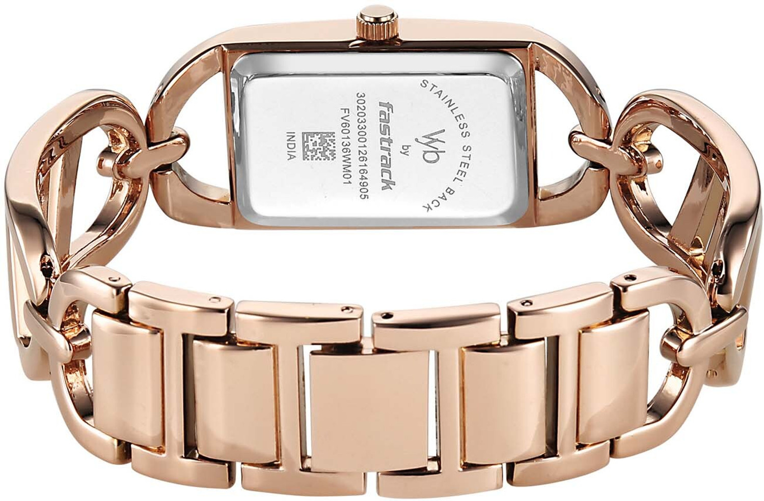 Image of Fastrack Fastrack Vyb Striker Fastrack Vyb Striker Quartz Green Dial Rose Gold Alloy Strap Analog Watch - For Women