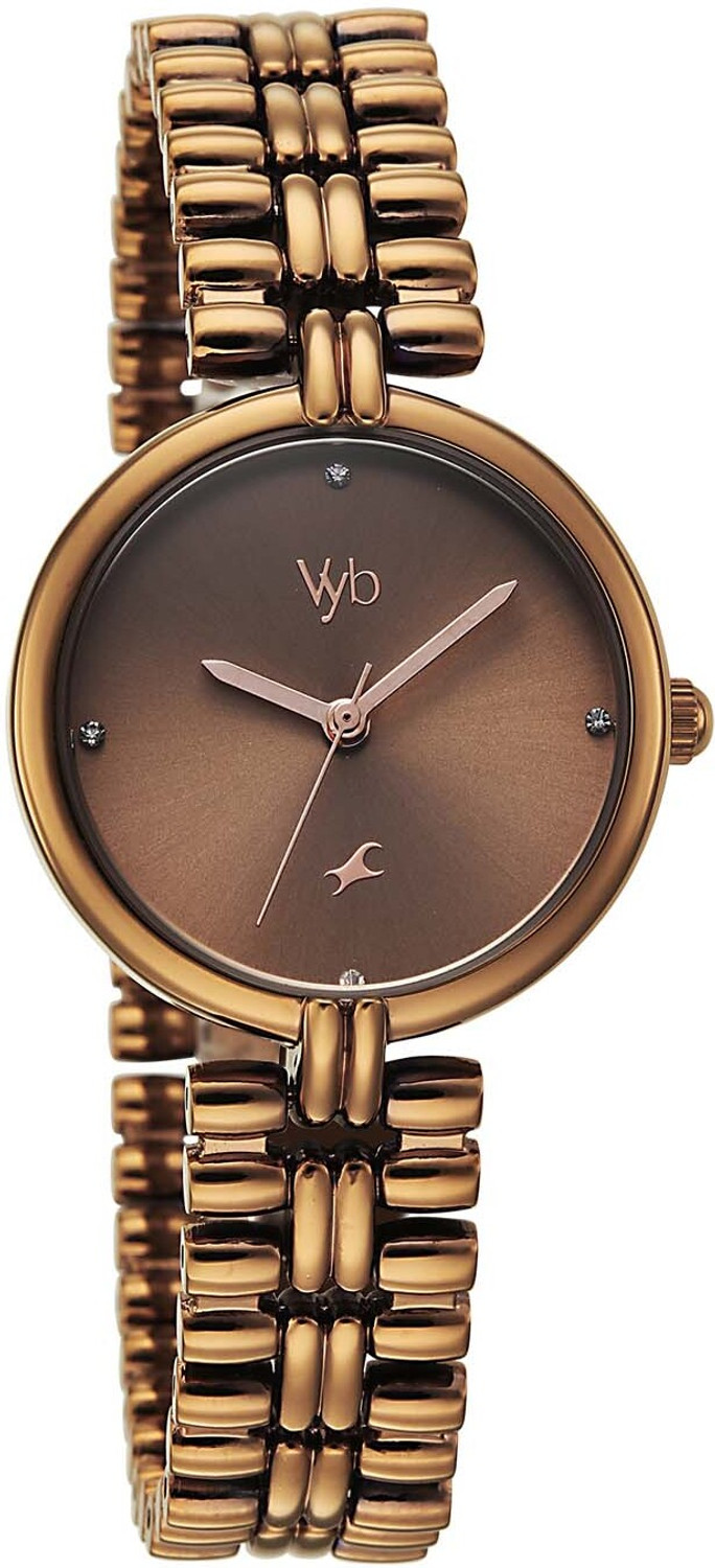 Image of Fastrack Fastrack Vyb Charmer Fastrack Vyb Charmer Quartz Coffee Brown Dial Coffee Brown Alloy Strap Analog Watch - For Women