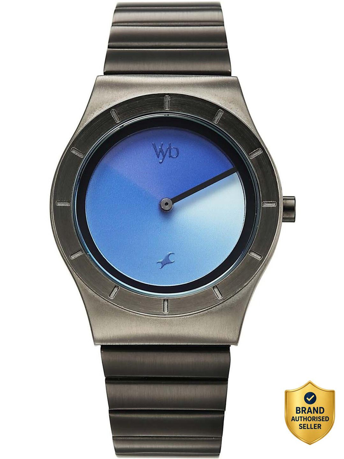 Image of Fastrack Fastrack Vyb Arcane Fastrack Vyb Arcane Quartz Blue Dial Gun Stainless Steel Strap Analog Watch - For Men