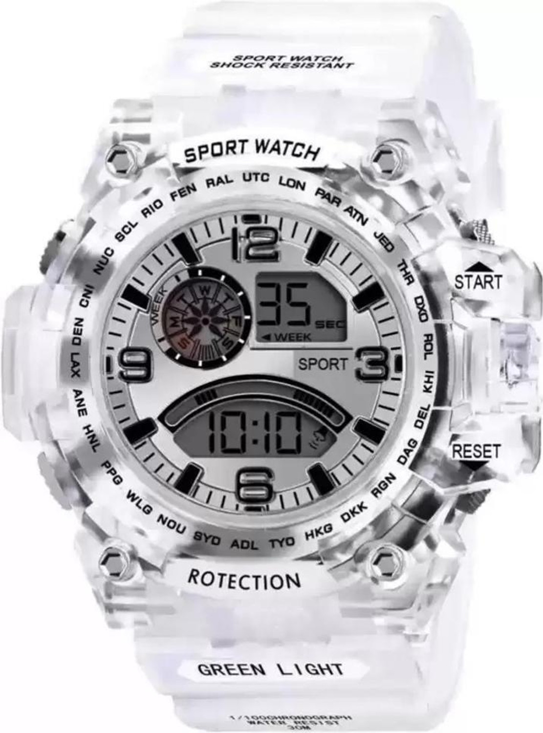 Image of MKHUB Transparent Sport | Men's Shockproof |Multi-Functional Automatic 5 Color Digital Watch - For Boys Transparent Sport Digital Watches
