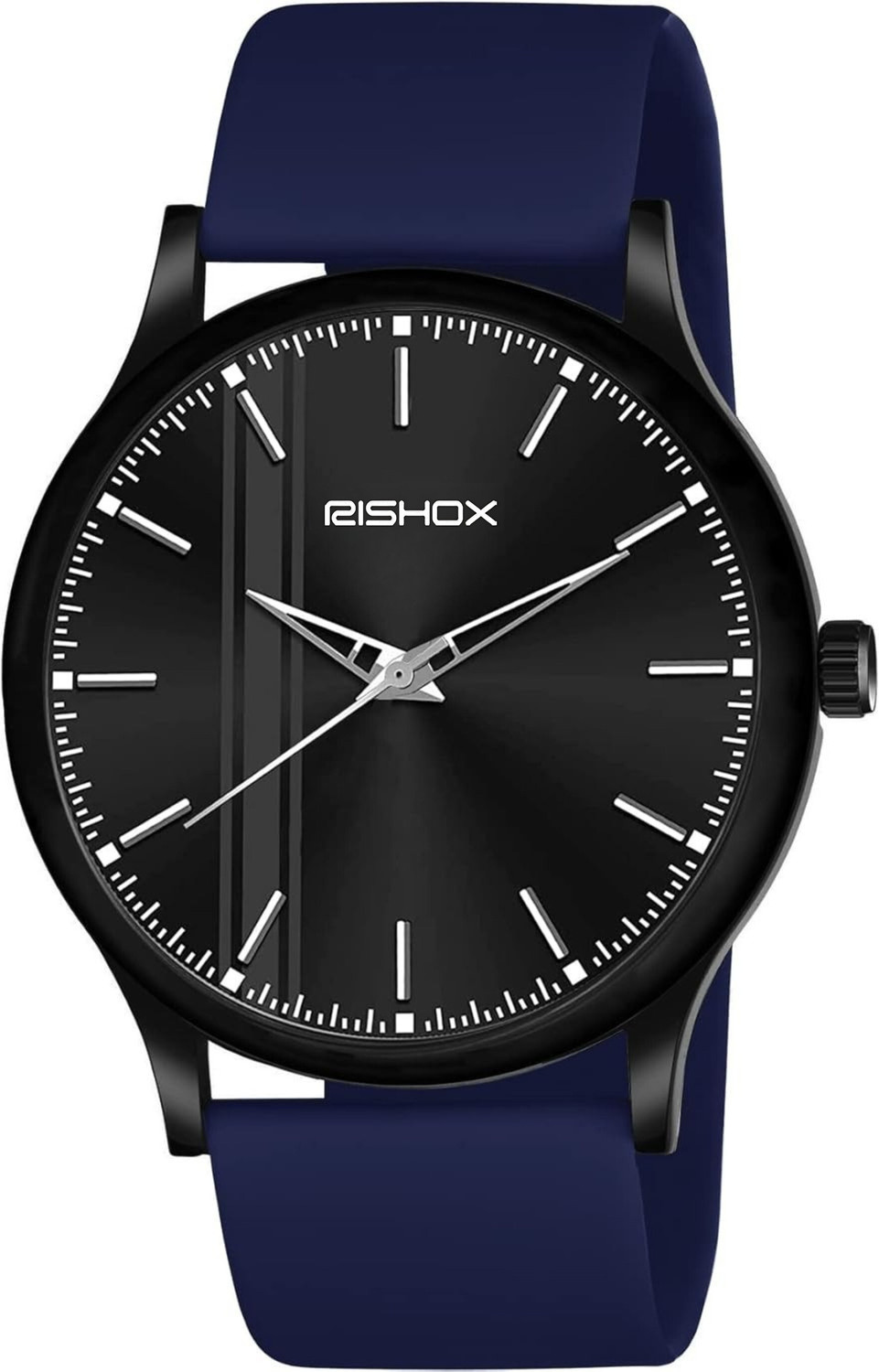 Image of Rishox Quartz Movement, Best Quality - For Men & Boys, Classic, Attractive Blue Strap Analog Wrist Watch - New Sleek Minimalist Design Analog Watch - For Men