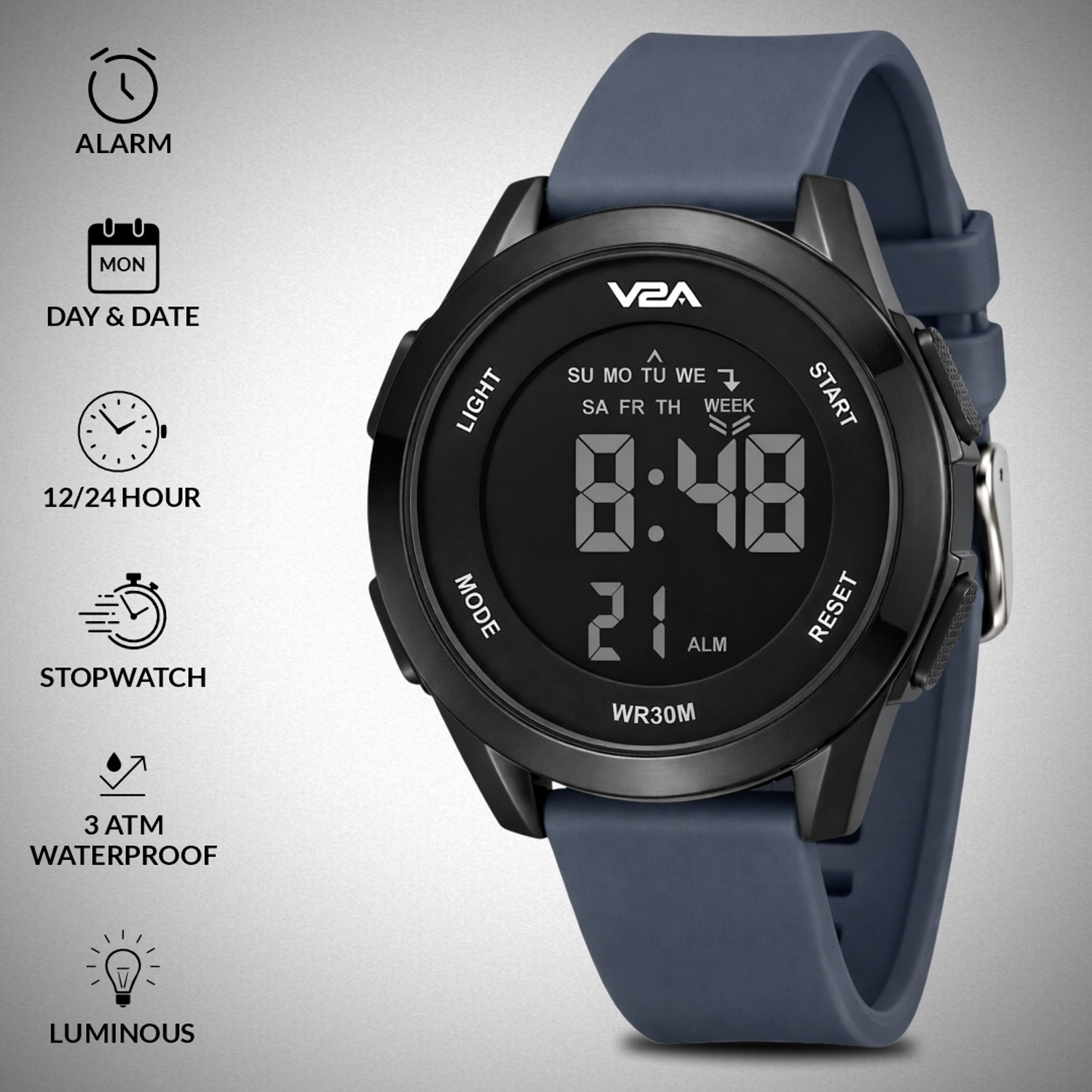Image of V2A V2A Pulse 25102 Digital Watch for Boys, Teens & Men | Easy-Read Digital Display V2A Pulse 25102 Digital Watch for Boys, Teens & Men | Easy-Read Digital Display Digital Watch - For Boys