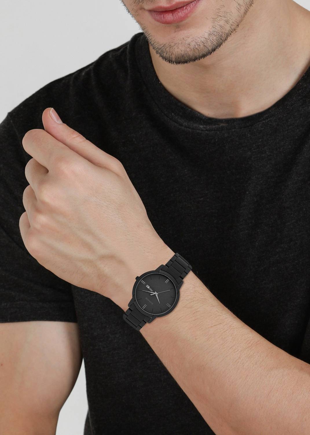 Sonata Reloaded Black Dial Black Strap Analog Watch - Men - Image 5