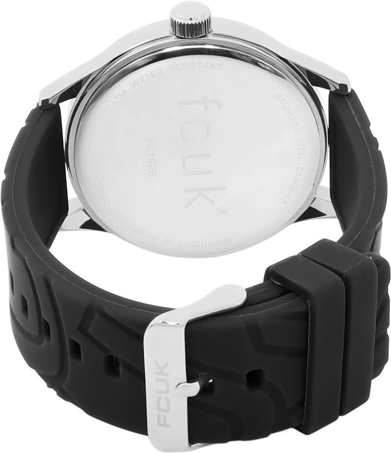 Image of FCUK Trackor TRACKOR FW25 Men's Analog Watch with Black Case & Black Dial Analog Watch - For Men