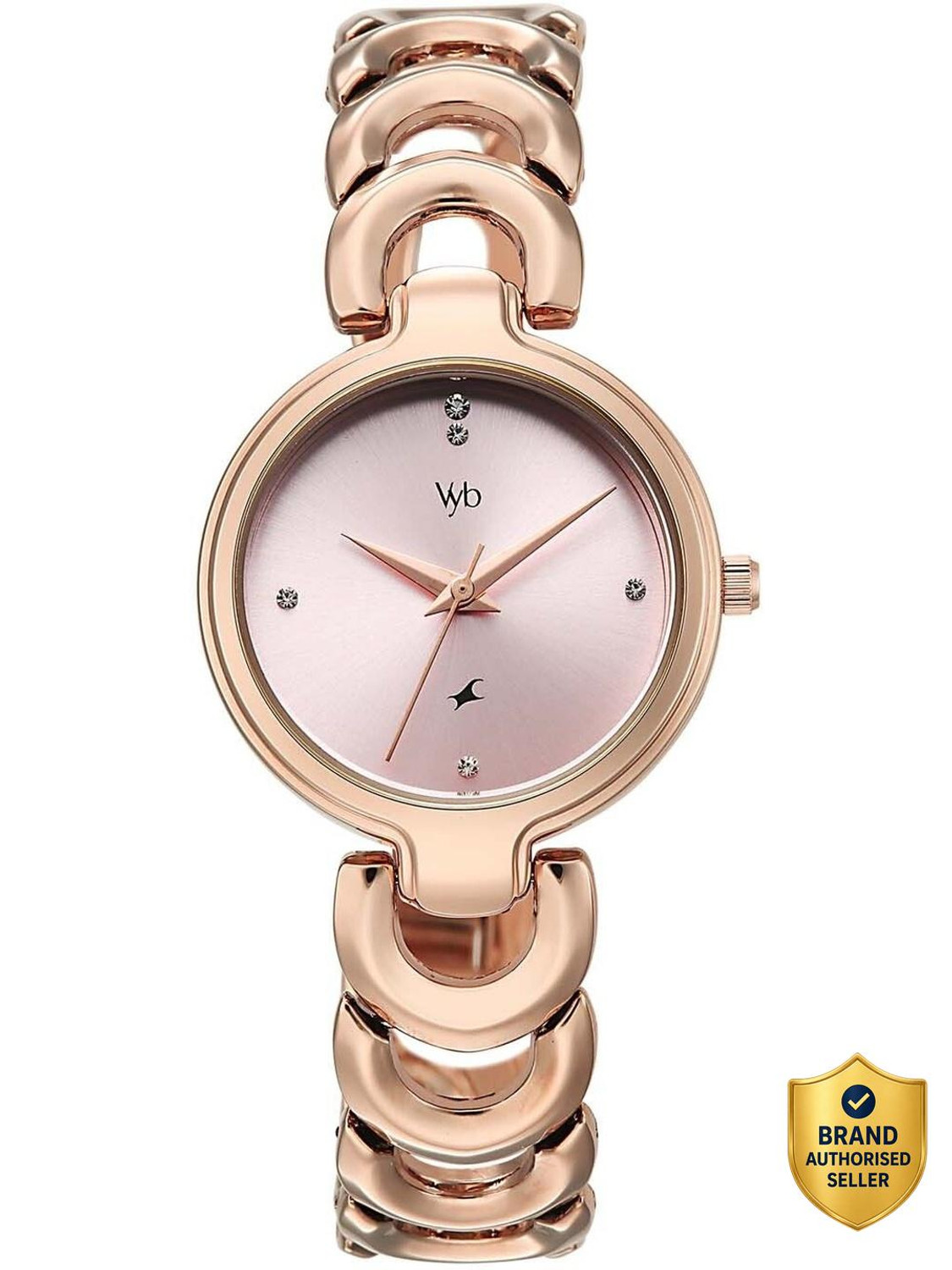 Image of Fastrack Fastrack Vyb Successor Fastrack Vyb Successor Quartz Light Pink Dial Rose Gold Alloy Strap Analog Watch - For Women
