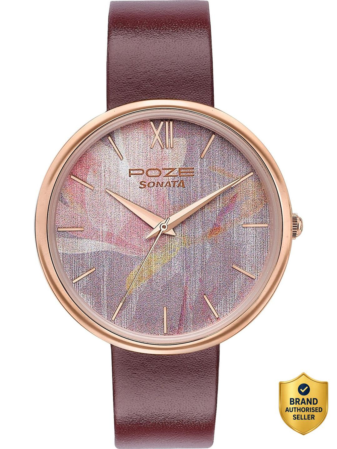 Image of SONATA Poze Poze Bright Treasures Quartz Pink Round Dial Women's Watch / Analog Watch - For Women