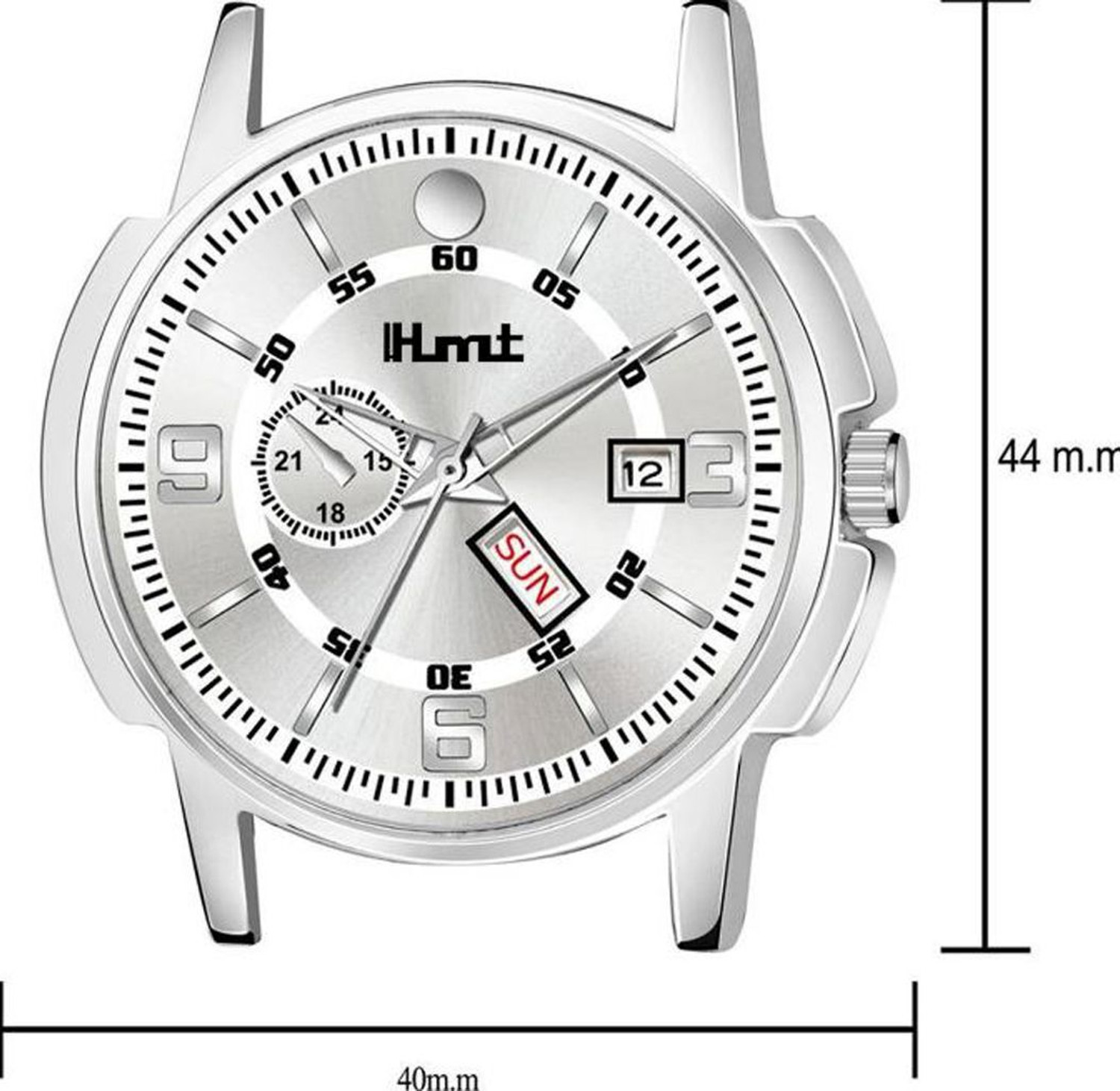 Image of HMT DLF Trending Silver Mens Watch-Watches & Branded Quartz and Wrist Ghadi For Men Analog Watch - For Men