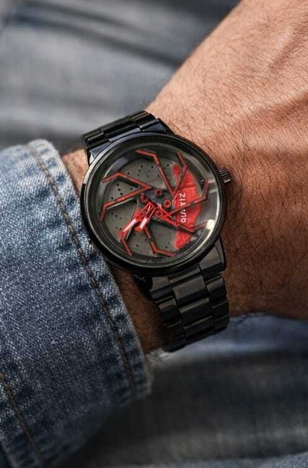 Image of GKFIRM CAR WHEEL SPIDER-02 CAR WHEEL SPIDER-02 Analog Watch - For Boys