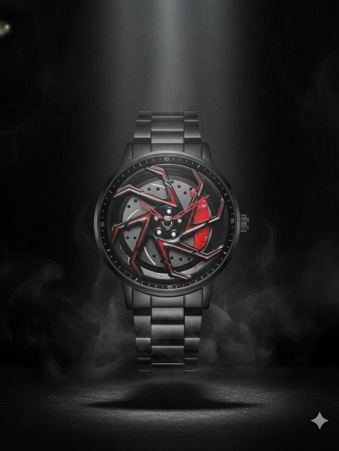 Image of TADIA TADIA - Racing Edition Wristwatch for Men | Black & Red Sporty Design BLADE SPIN CROSS Analog Watch - For Men