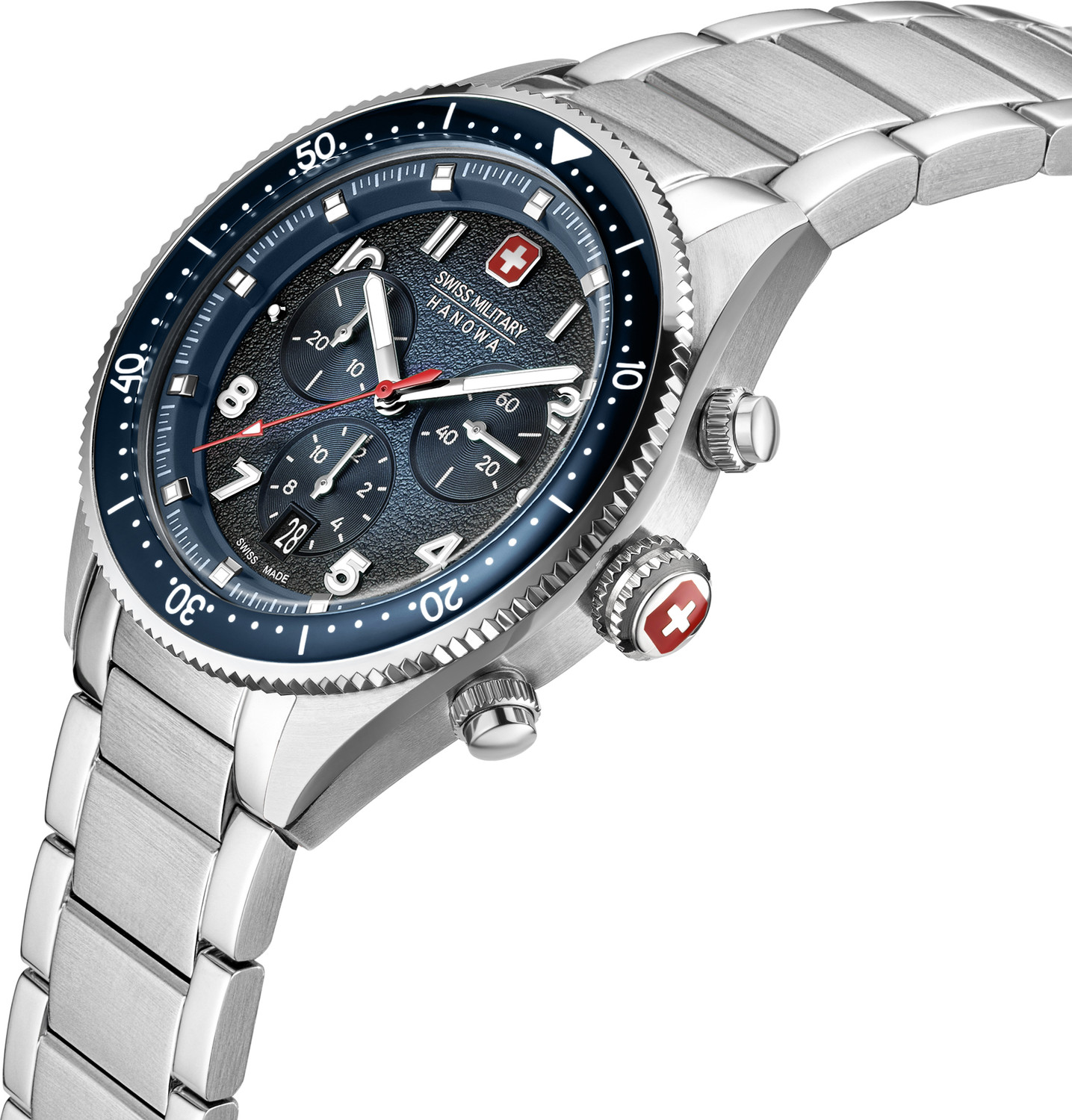 Image of Swiss Military Hanowa GREYHOUND CHRONO Swiss Made Analog Watch - For Men