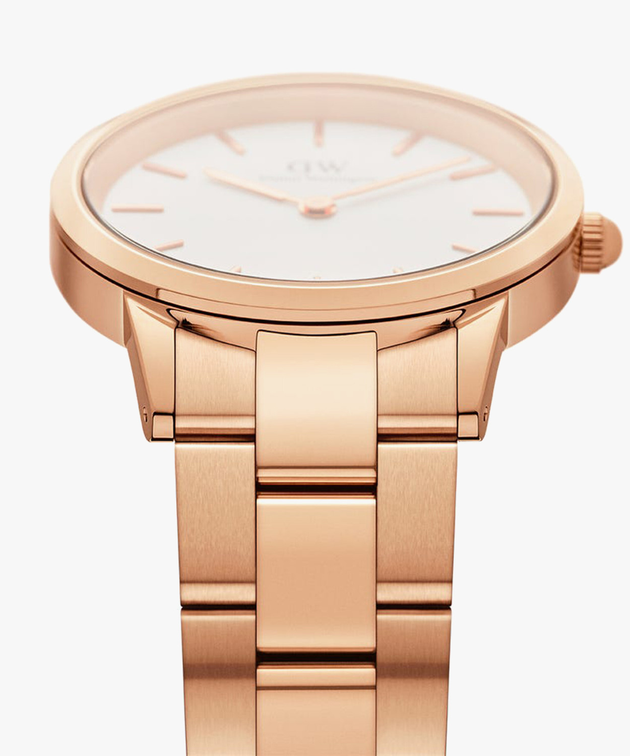 Image of DANIEL WELLINGTON Iconic Link White color Round - 40 mm diameter Analog Watch - For Men