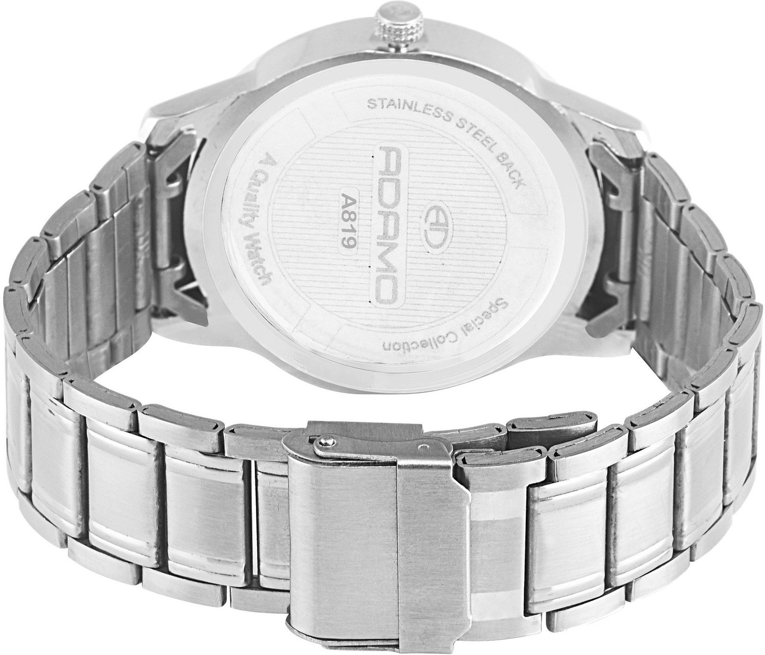 Image of ADAMO Designer wristwatch / watchs DAY AND DATE FUNCTIONING Silver Dial Round Shaped with Metal Chain Premium watch for Men and Women Analog Watch - For Men