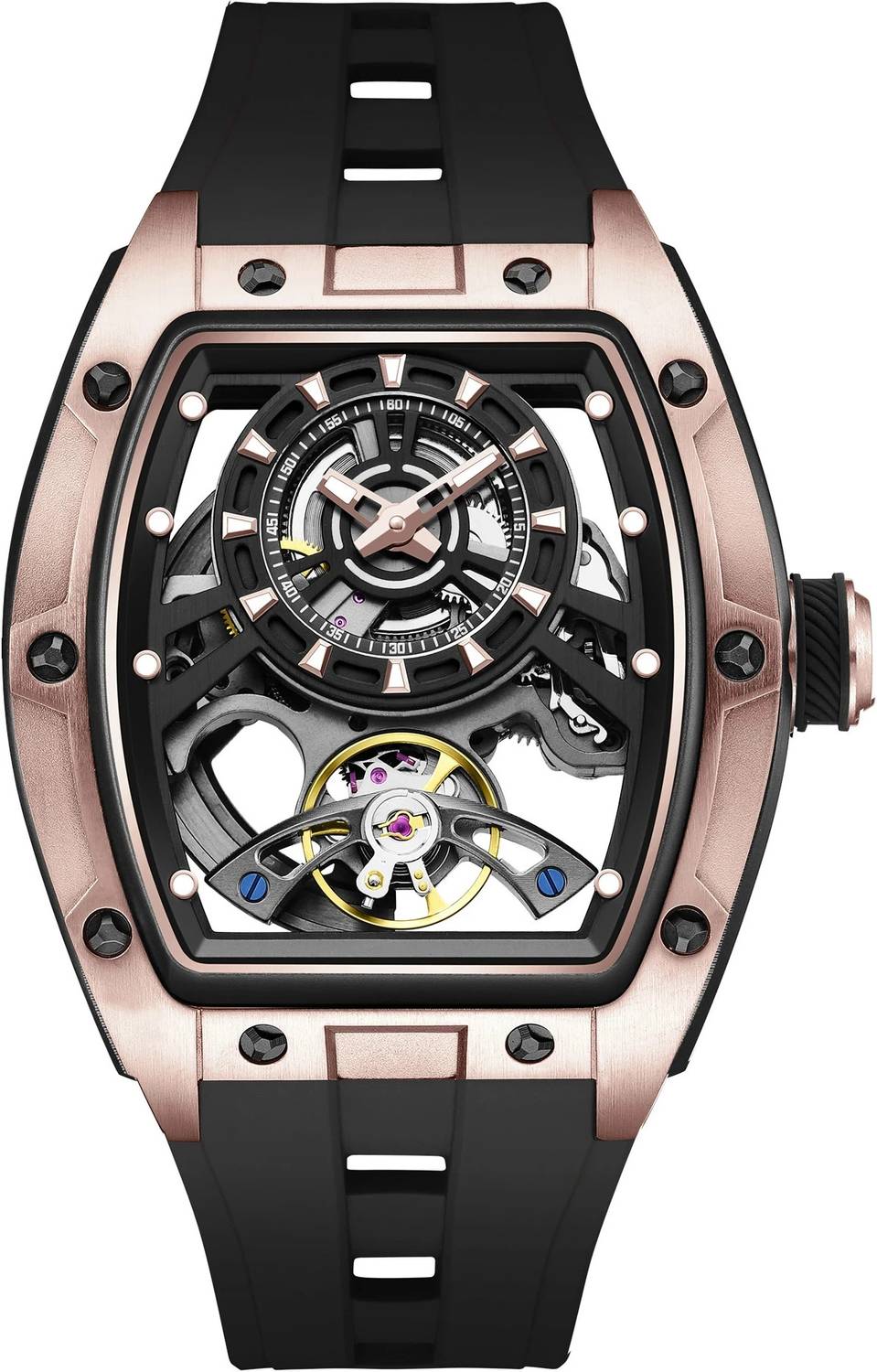 Alix AL2921 Rose Gold Mechanical Watch - Men - Image 2