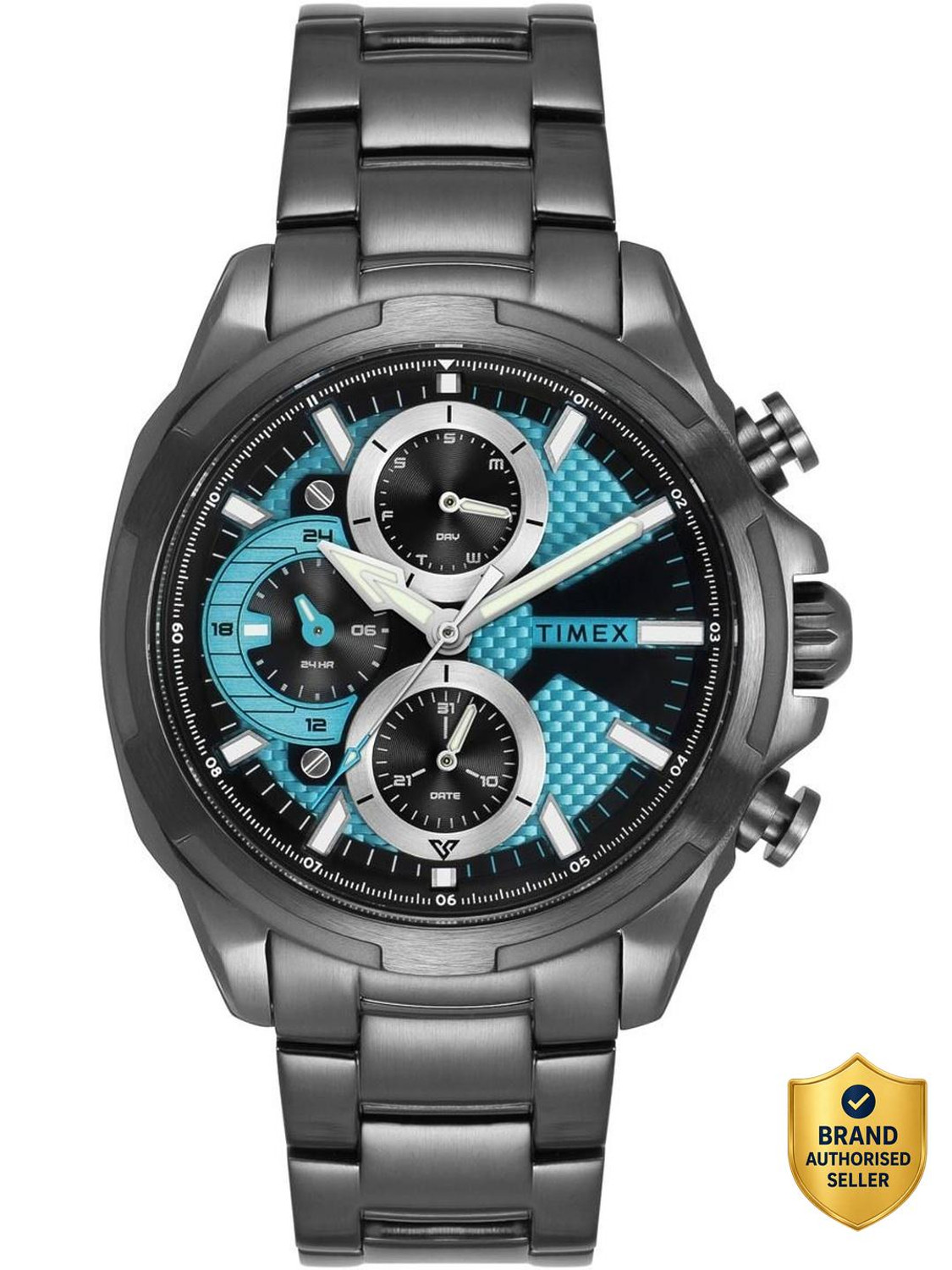 Image of TIMEX Vector Round 44mm Blue Dial Analog Watch - For Men TWEG25002