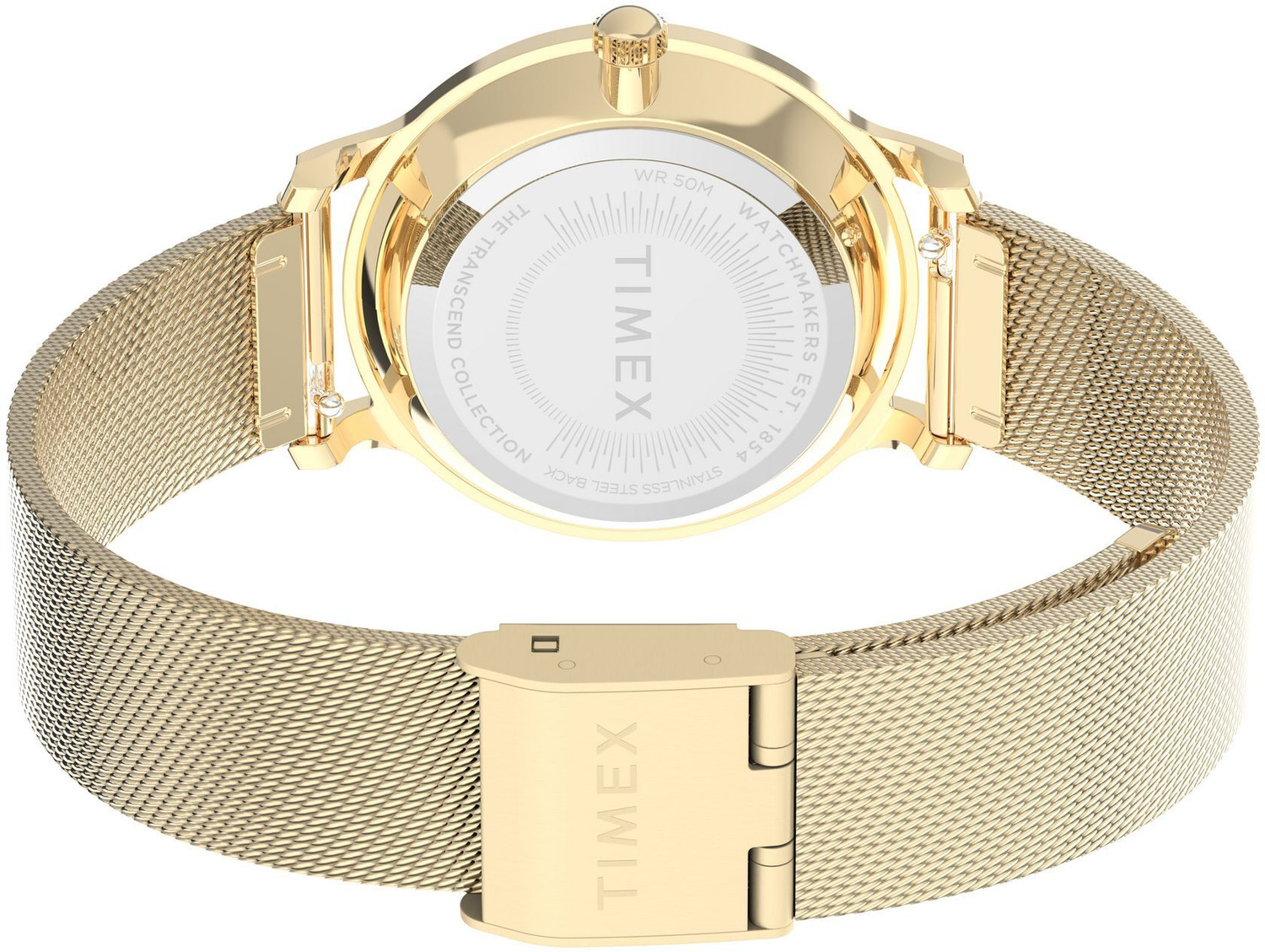 Image of TIMEX TW2W87300UJ Transcend Round 31mm Green Dial Analog Watch - For Women