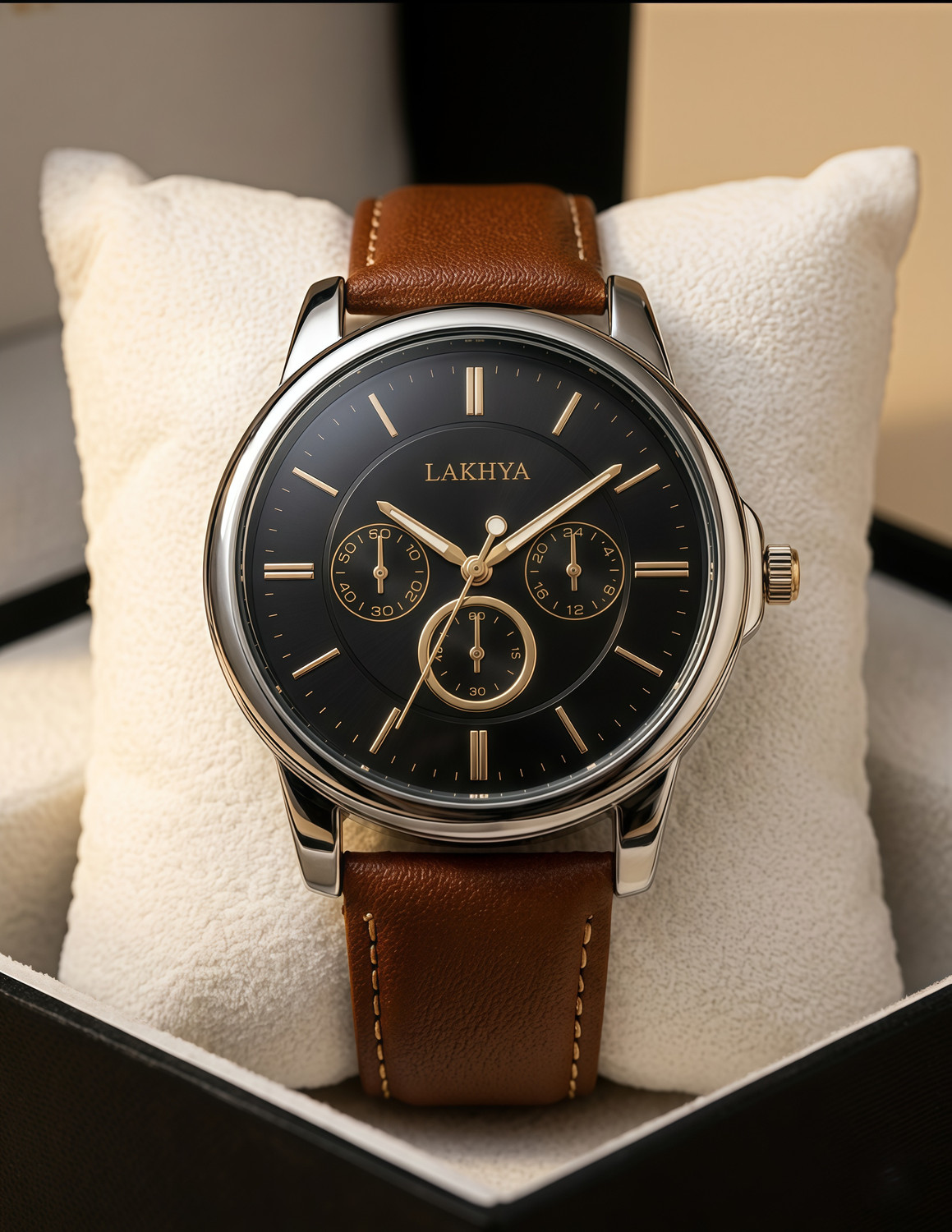 Image of LAKHYA Analog Watch - For Men E-LDR09-BRN