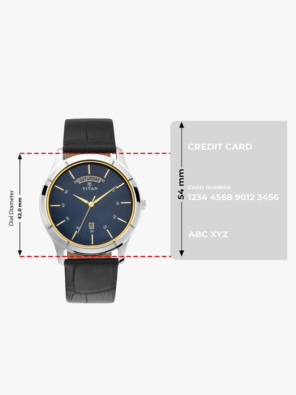 Titan Titan Workwear Midnight Blue Dial Black LeatherStrap Analog