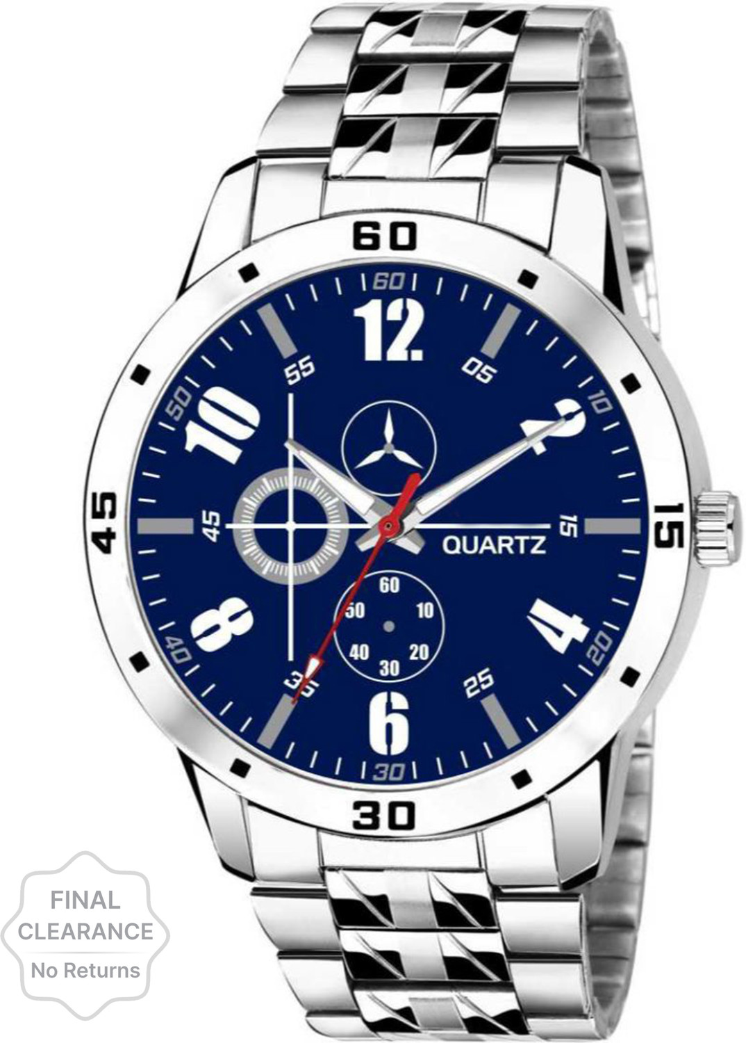 Image of Miss Perfect Analog Watch - For Men Blue Sports Design Adjustable Length Stainless Steel Chain Analog Watch