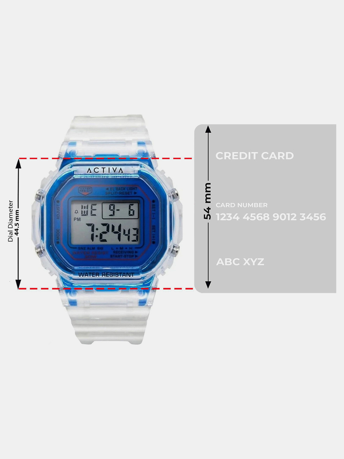 Image of INVICTA ACW424-007 Activa By Invicta Quartz Blue Dial Digital Watch - For Men