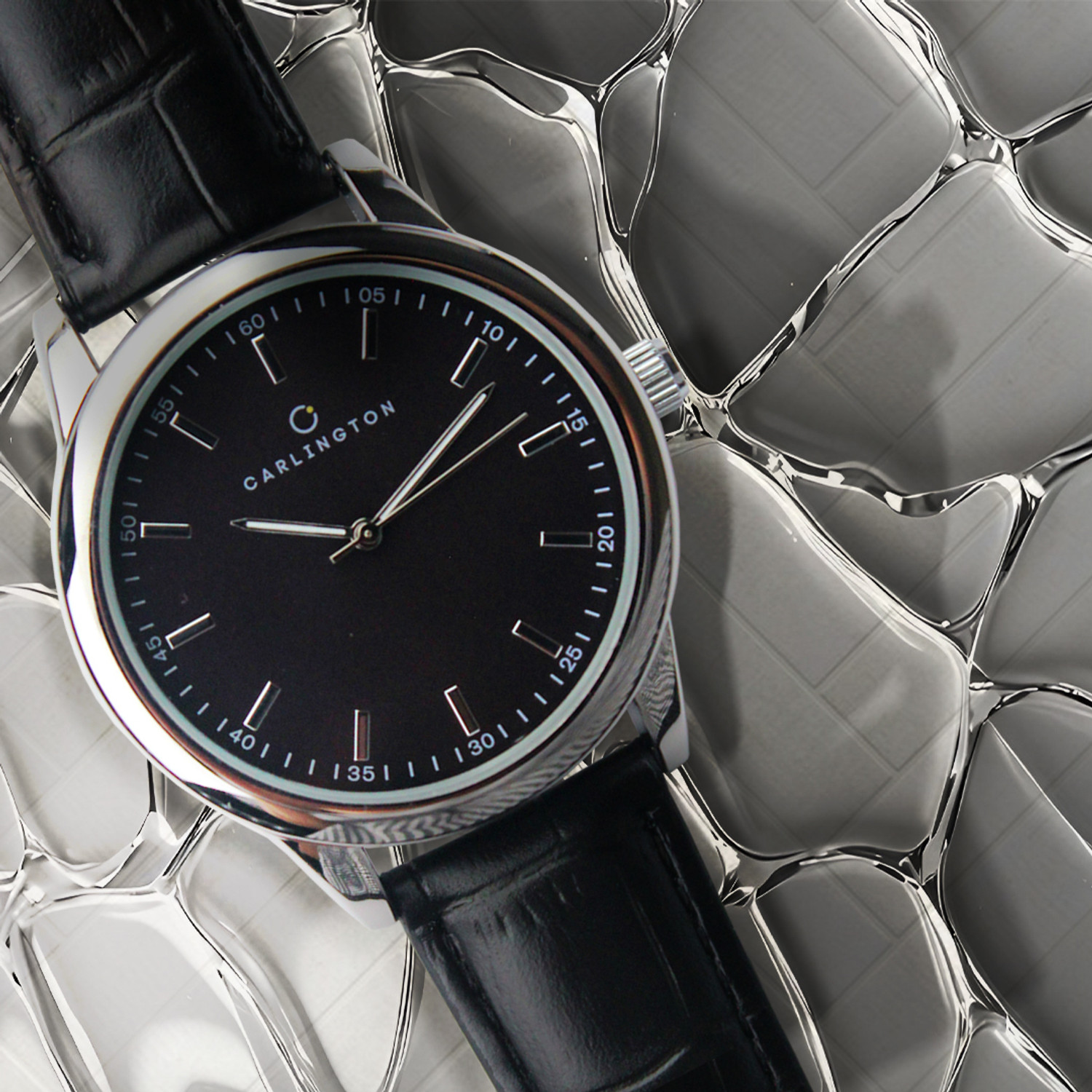Image of Carlington CT 1077 Black Carlington Series Premium Gents Wrist Watches Analog Watch - For Men