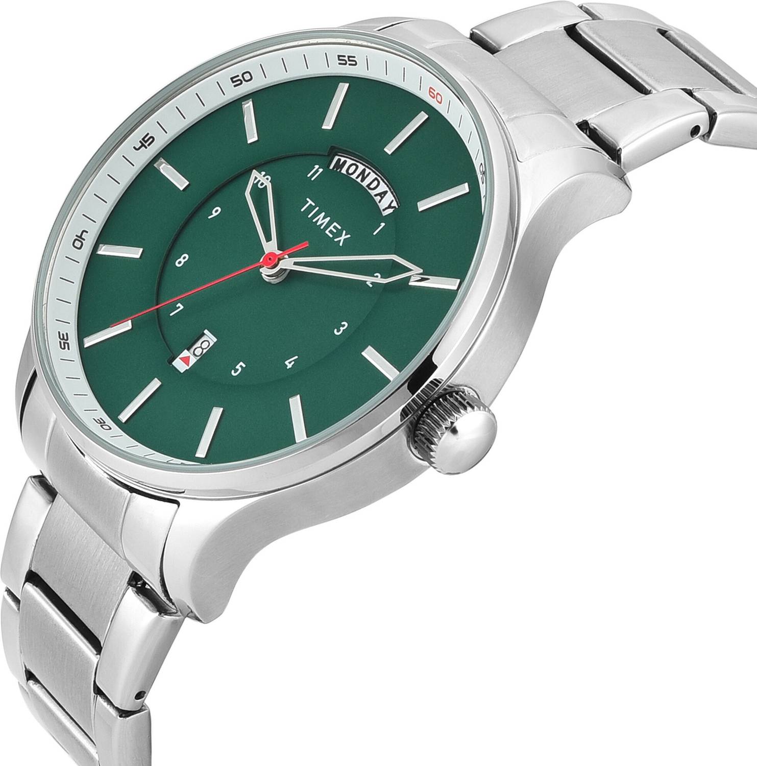 TIMEX Day-Date Green Dial Men's Watch - Image 2