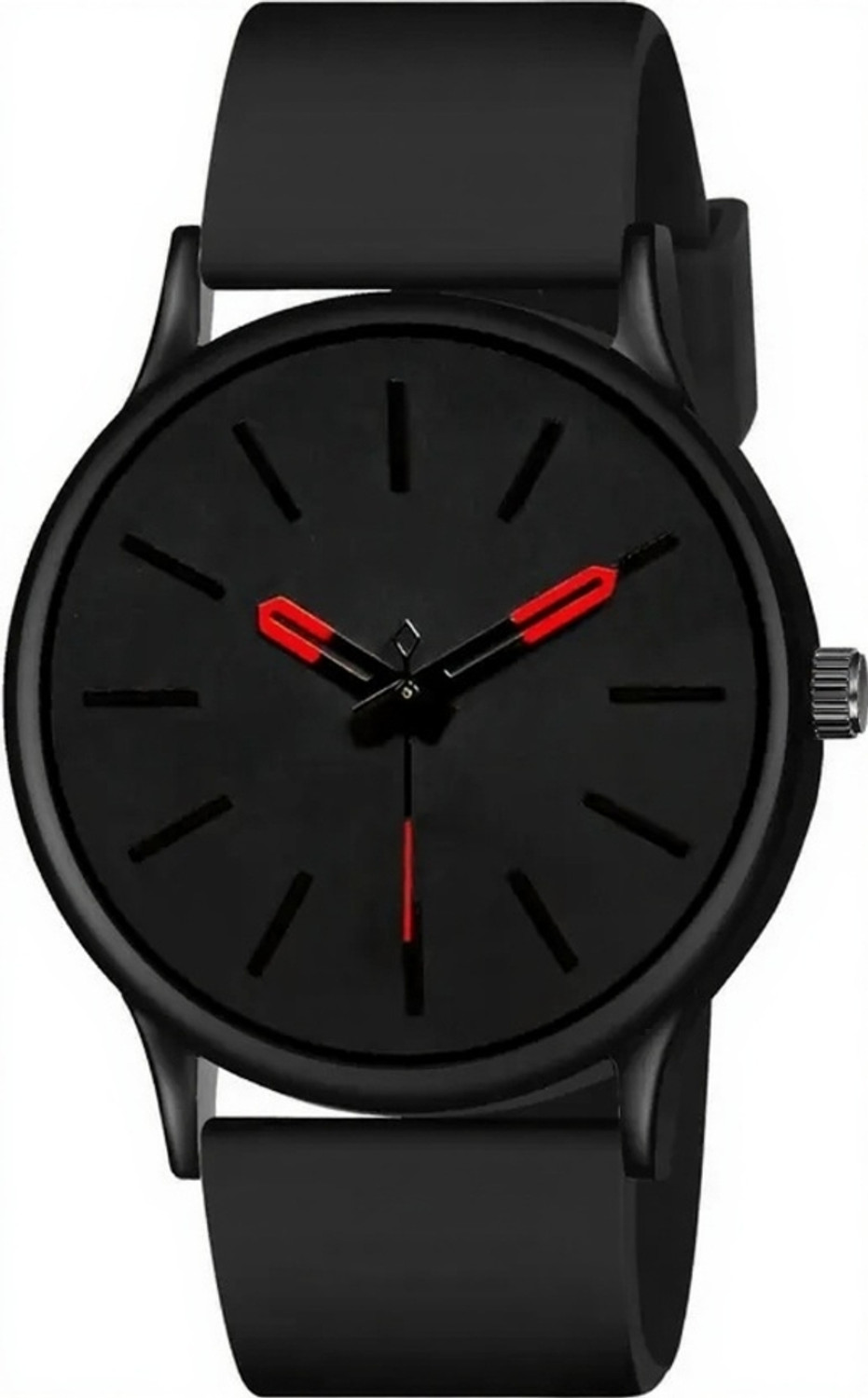 Image of Timorix Modern FullBlack Quartz Full Black Dial Analog Watch for Men With Silicone Strap | Stylish Quartz | Analog Watch - For Men