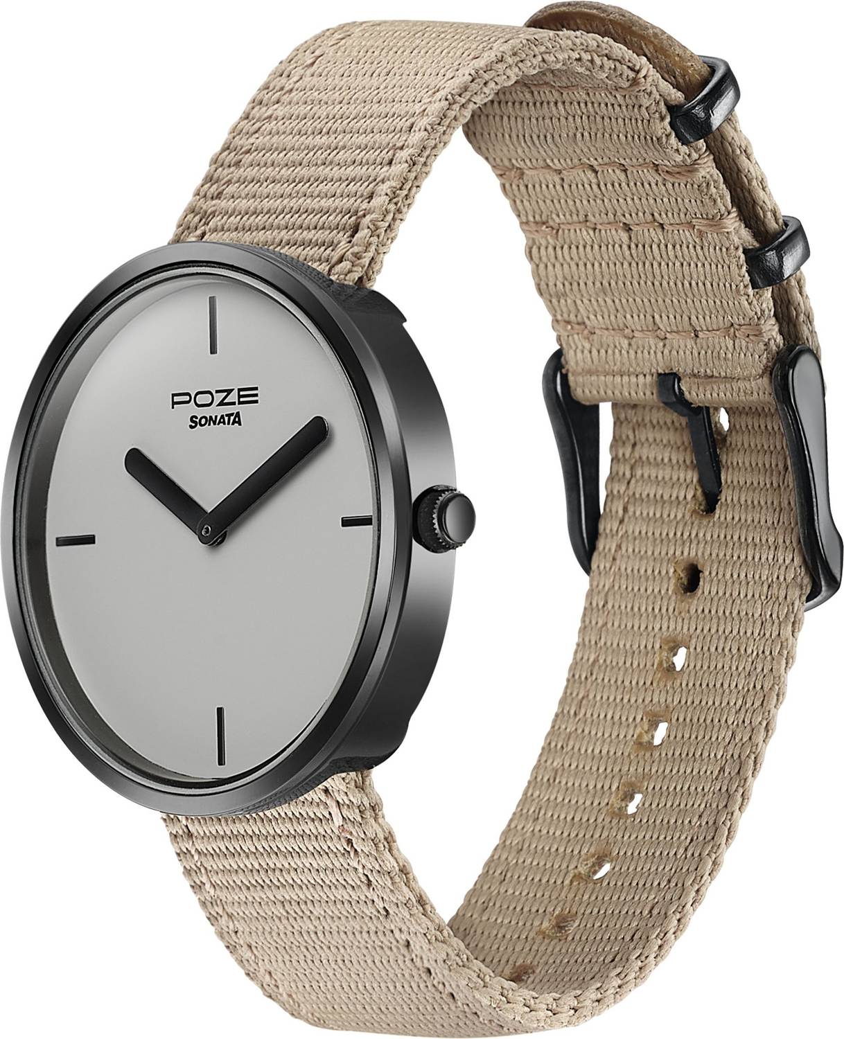 Sonata Poze 6 Men's Analog Watch - Beige - Image 3