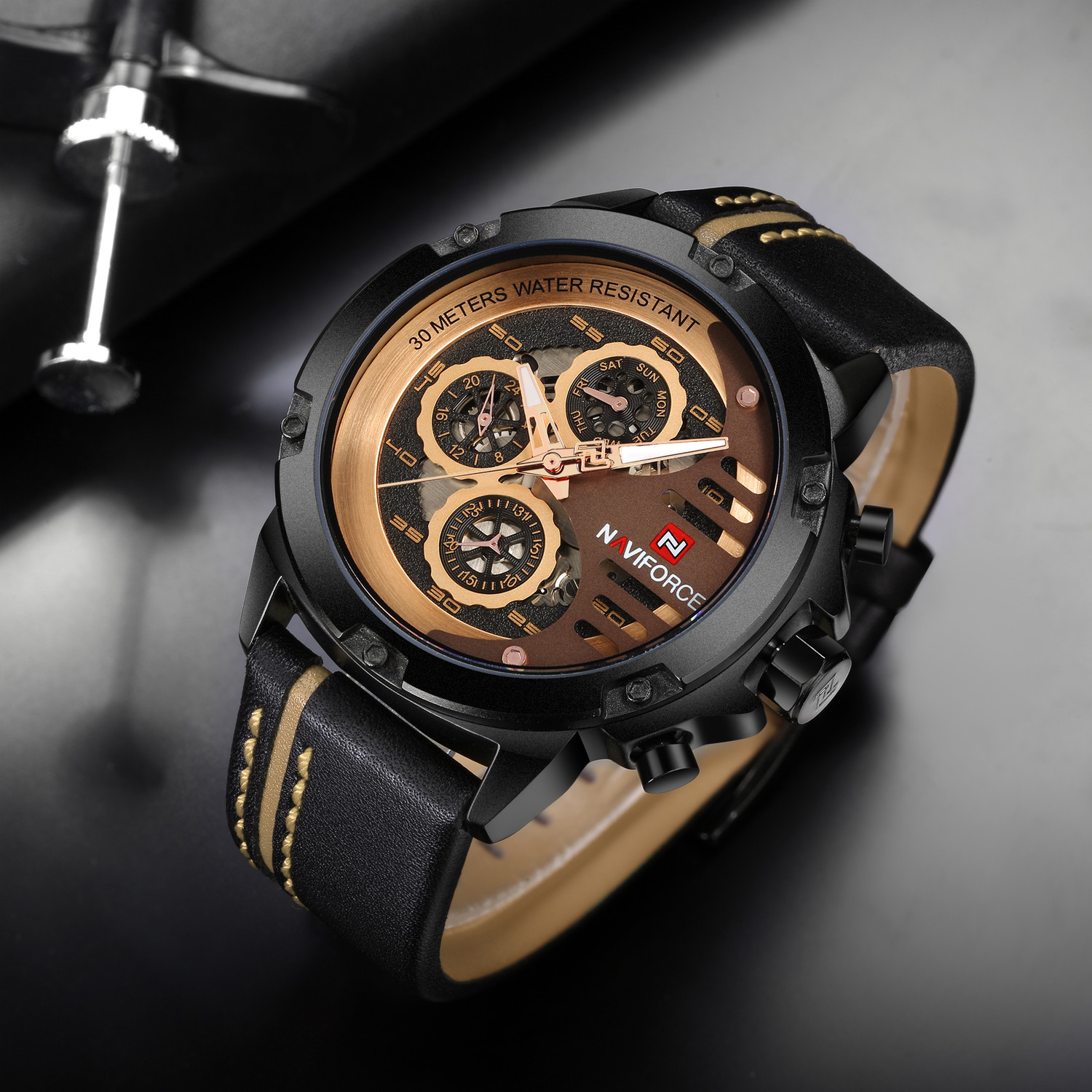 Image of NAVIFORCE NAVIFORCE 9110 NF9110 Analog Watch - For Men