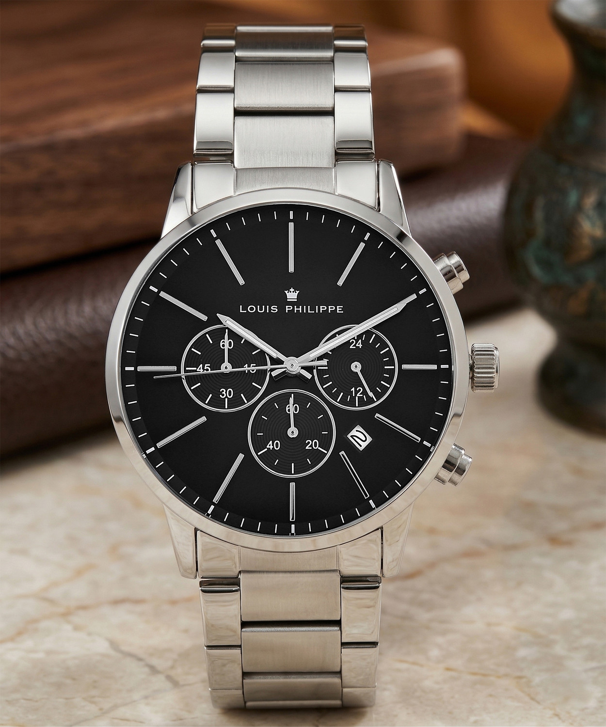 Image of Louis Philippe Chronograph Black Dial Analog Watch Analog Watch - For Men