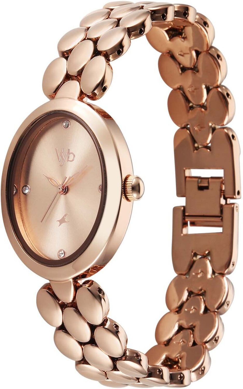 Image of Fastrack Vyb Enigma Fastrack Vyb Enigma Quartz Rose Gold Dial Rose Gold Alloy Strap Analog Watch - For Women