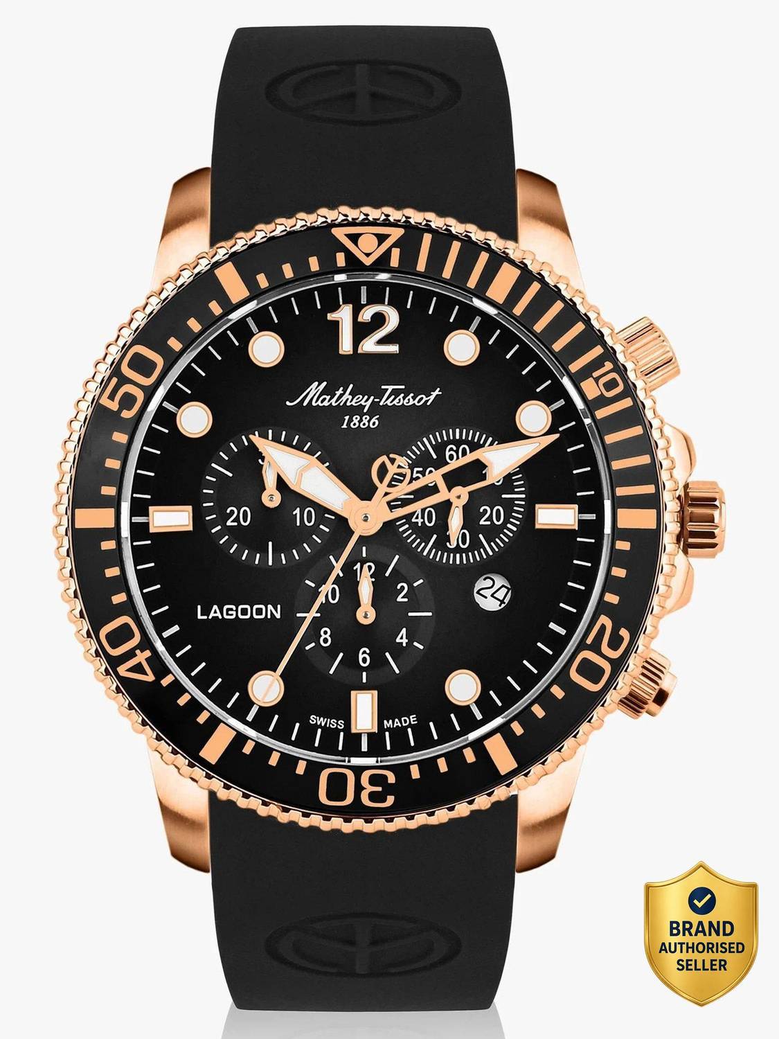 Mathey-Tissot H123CHPLN Lagoon Chronograph Black Watch - Image 1