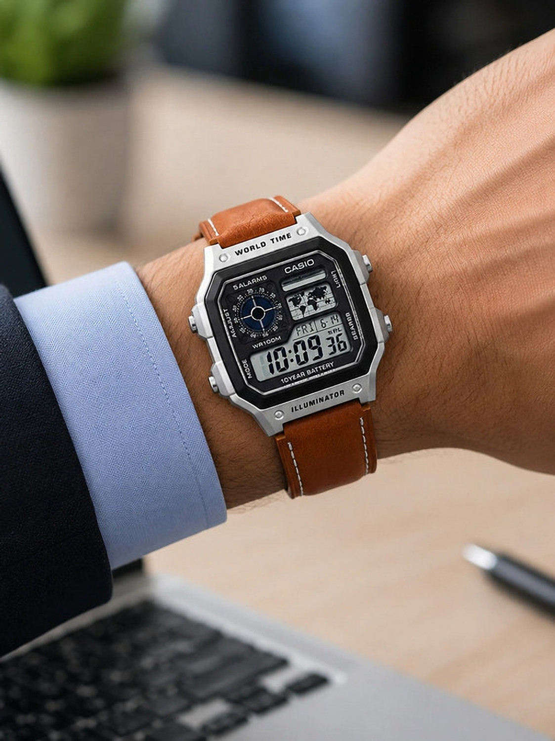 Image of GASIQ Wrold Time World Time Analog-Digital Watch - For Men