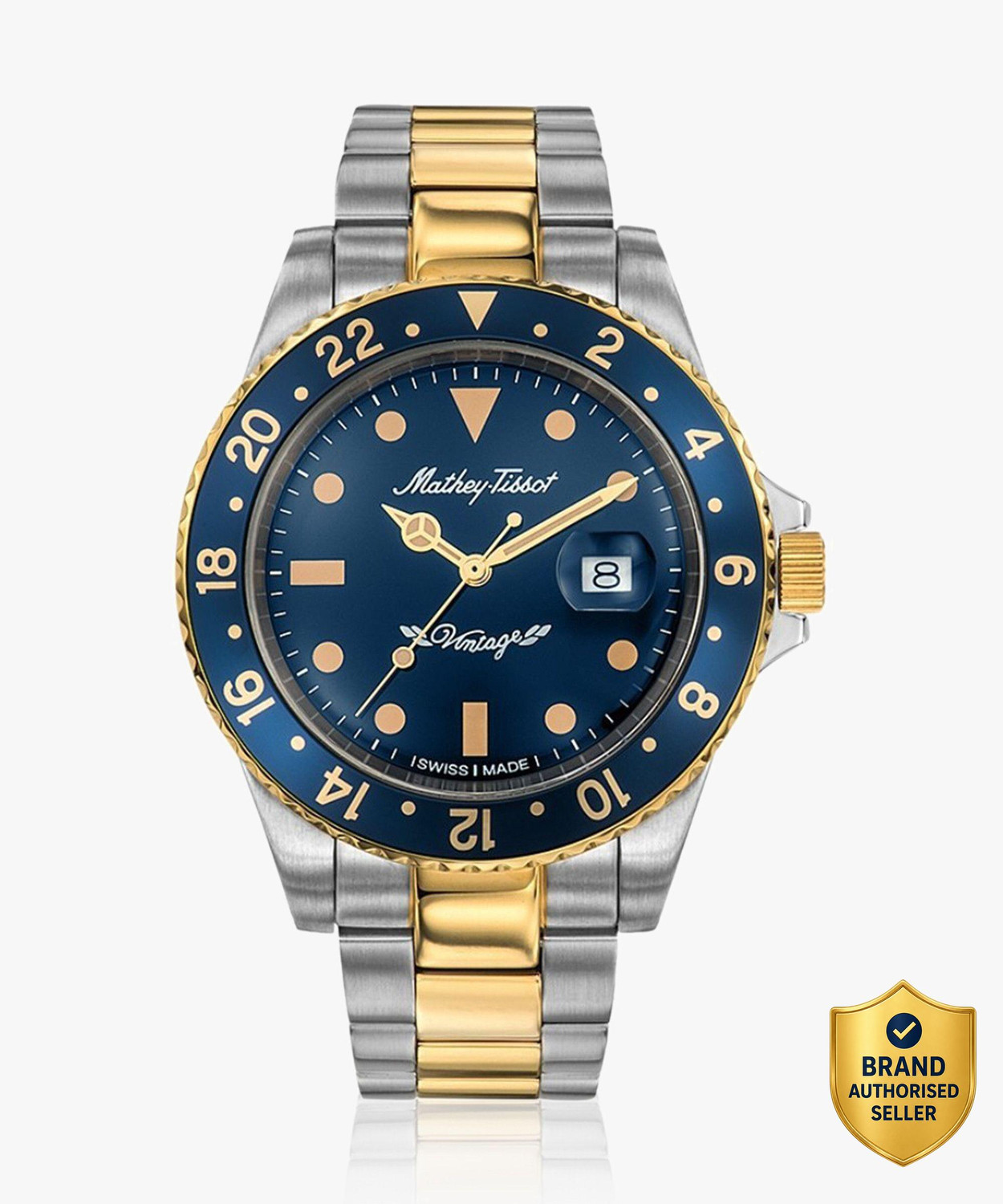 Image of Mathey-Tissot H901BBU Swiss Made Quartz Blue Dial Analog Watch - For Men