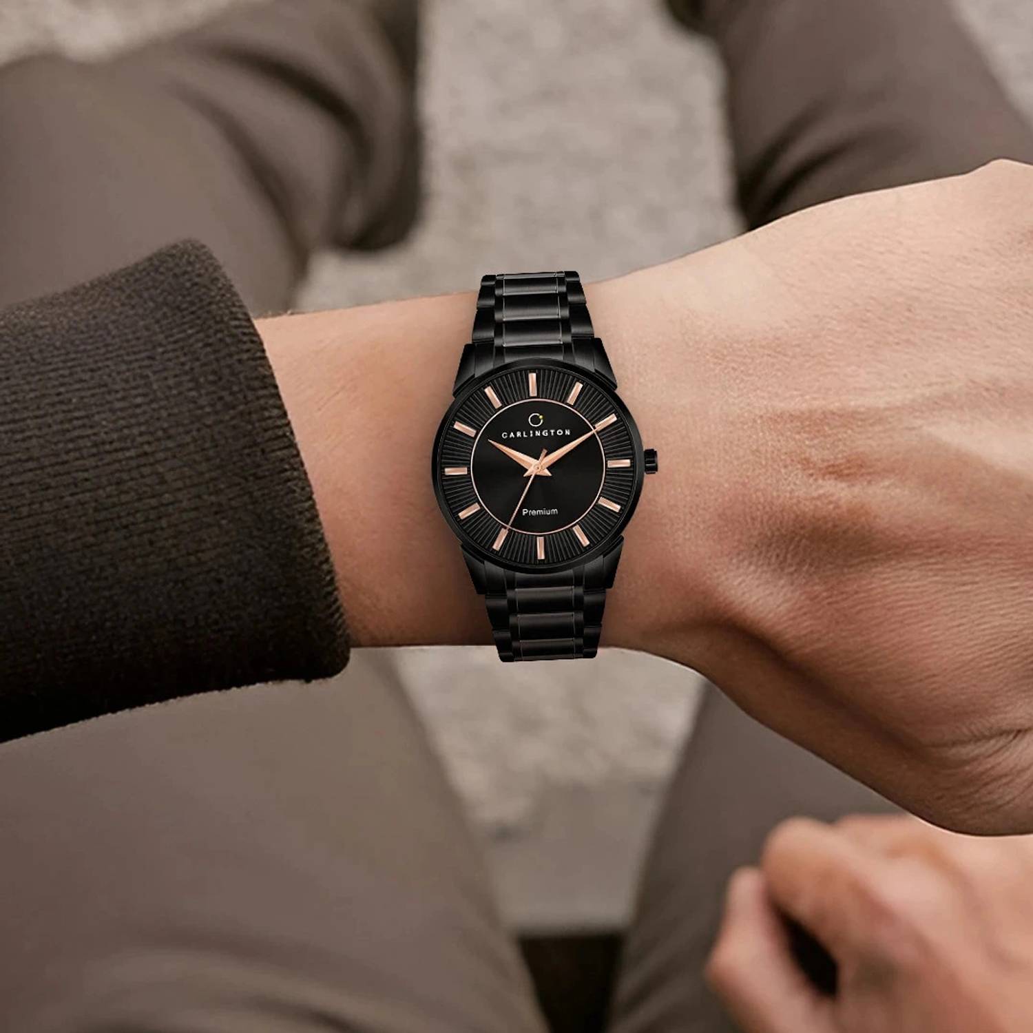Carlington Premium Self Adjustable Stainless Steel Watch - Men - Image 5