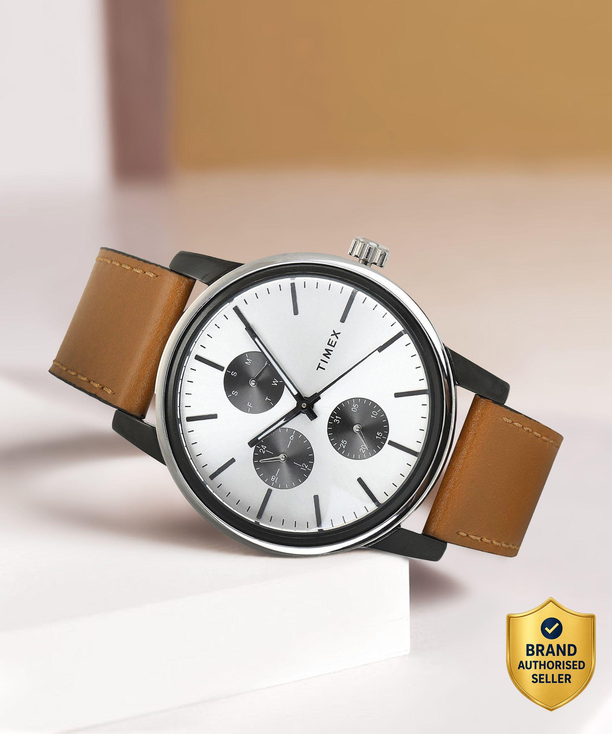 Image of TIMEX TWEG18901 Round 44mm Silver Dial Analog Watch - For Men