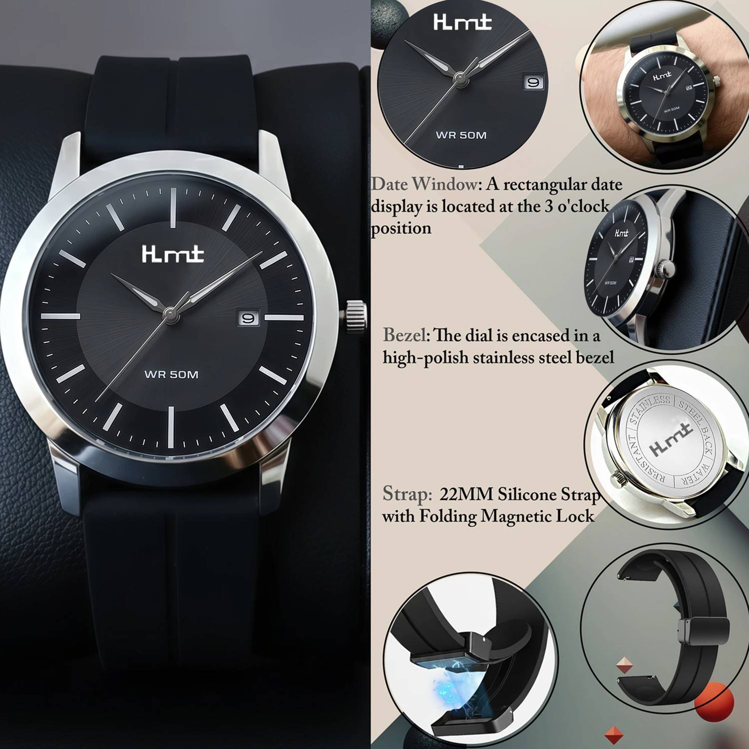 HLMT Analog Watch For Men - Image 3