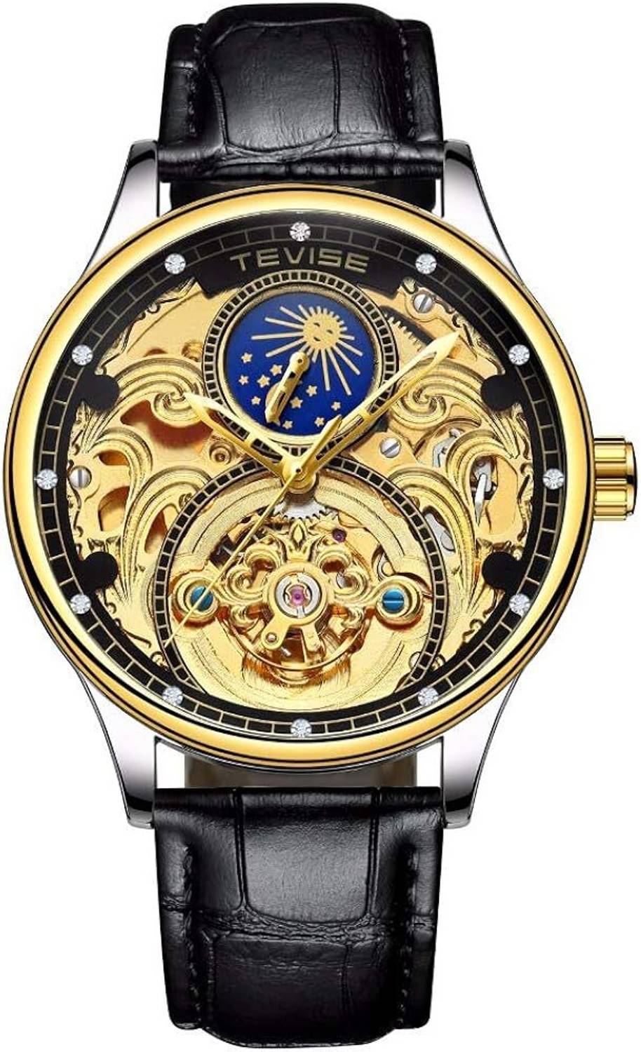 Tevise Men's Automatic Skeleton Watch - Image 1