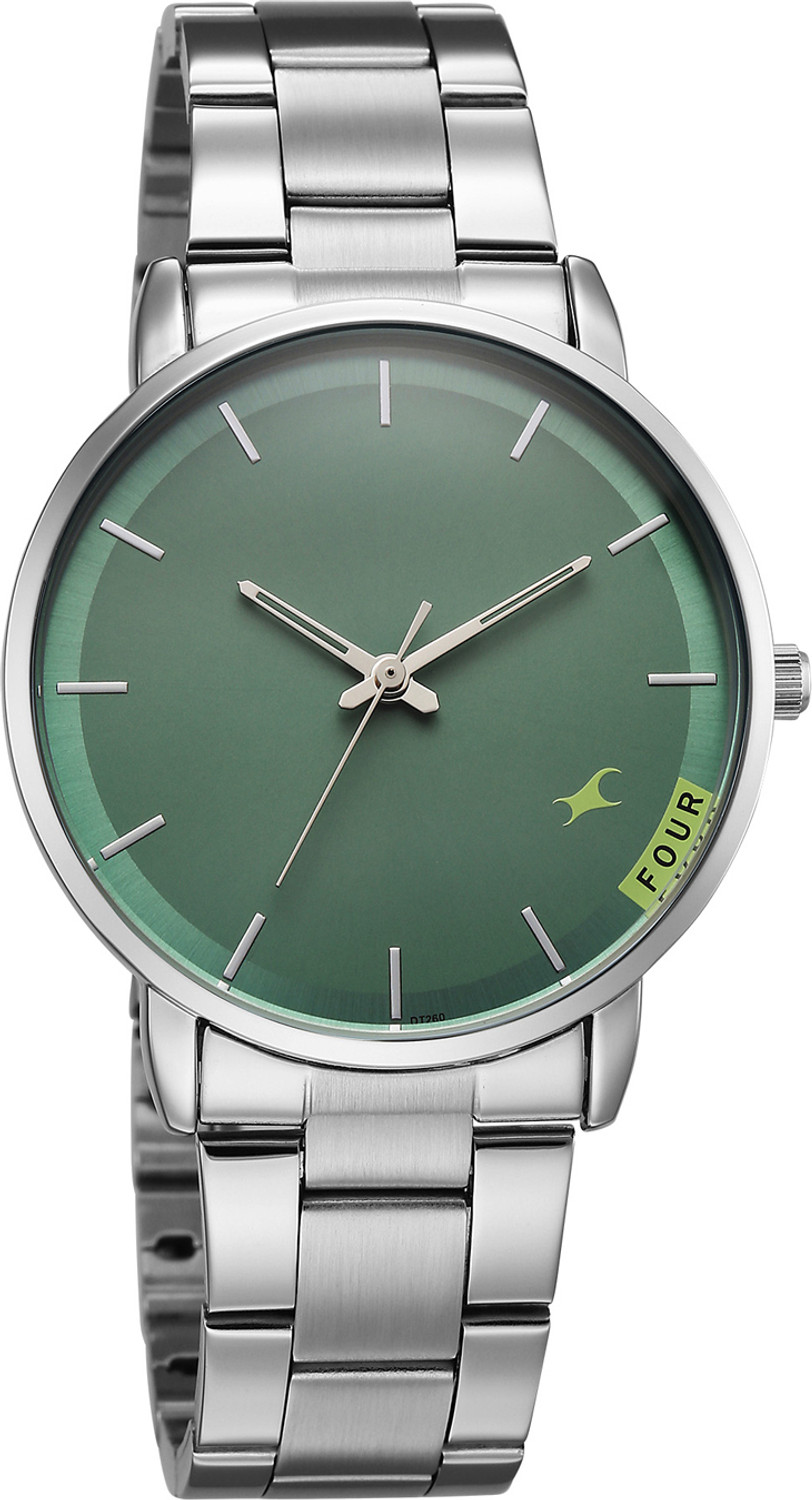 Image of Fastrack Stunners X Fastrack Stunners X Quartz Green Dial Steel Stainless steel Strap Analog Watch - For Men