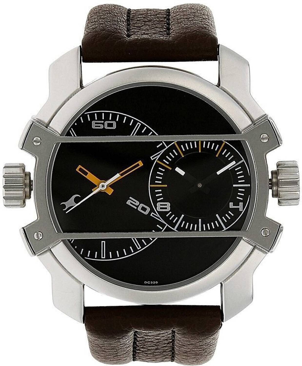 Fastrack Midnight Party Blue Dial Brown Leather Watch - Men - Image 3