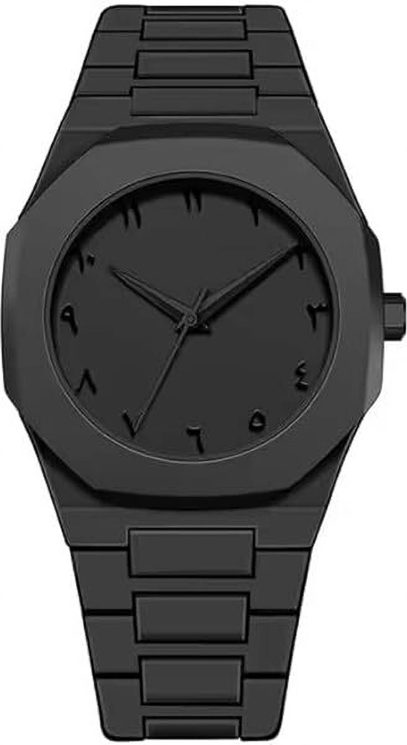 AURAWATCH Elegant Black Analog Watch with Silver Hands & Arabic Digit Display AURA Analog Watch  - For Men & Women