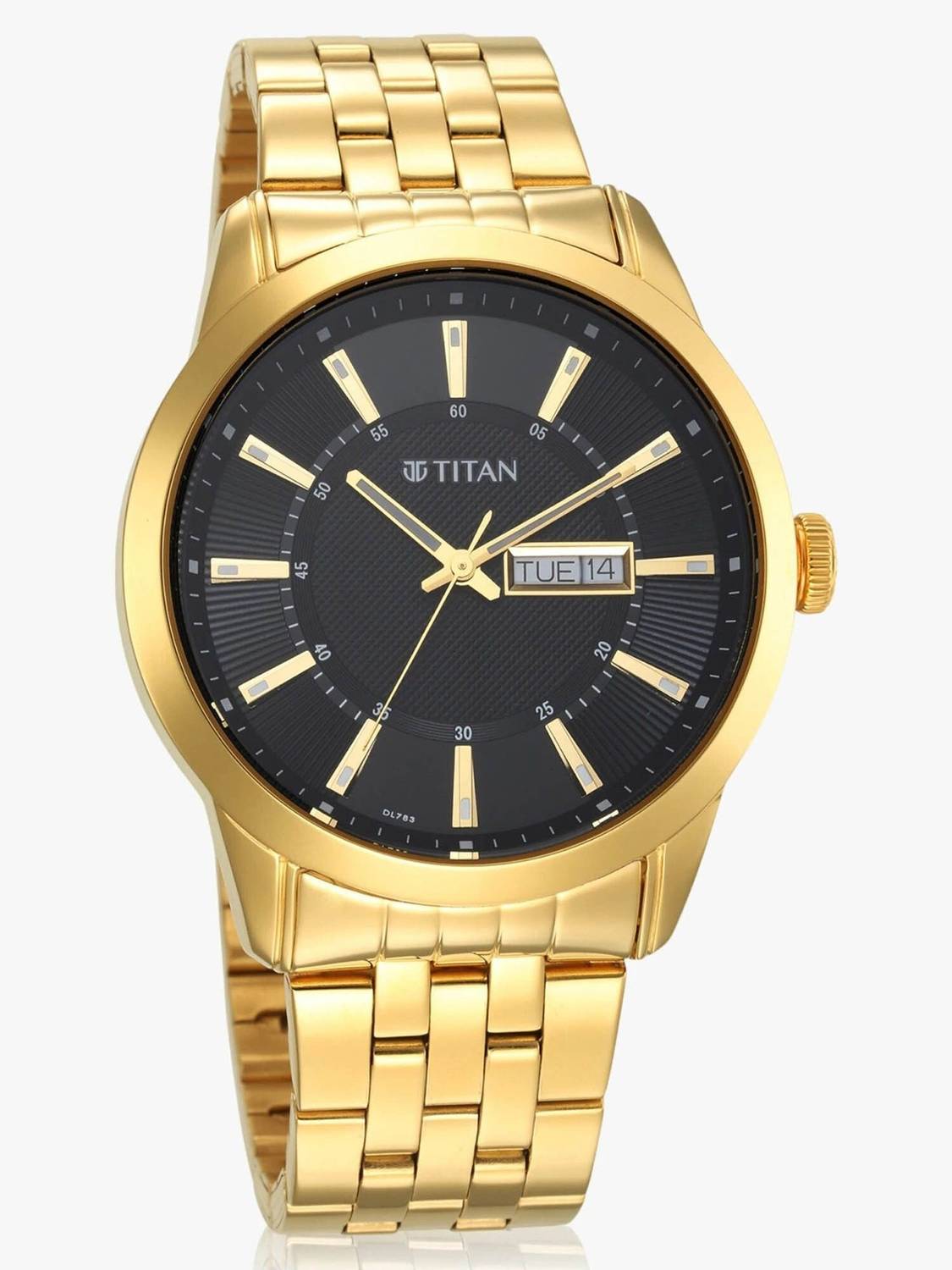 Titan Regalia Black Dial Gold Stainless Steel Watch - Image 3