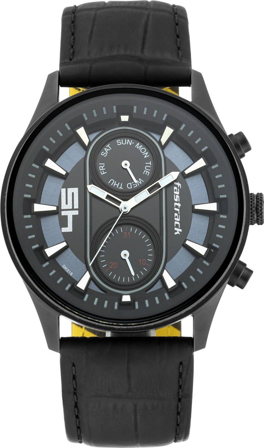 Fastrack Fastfit Multifunction Black Dial Black LeatherStrap Analog - Image 2
