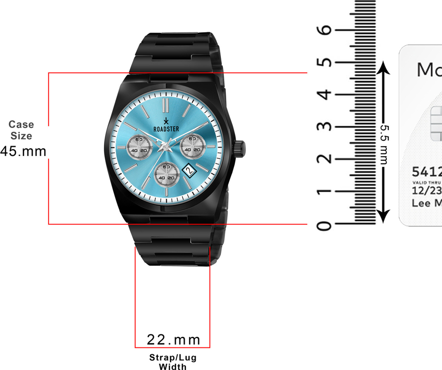 Image of Roadster RDSTR-9504 Roadster Original Black Plated Scratch Resistant Chrono Date Watch For MensBoys Analog Watch - For Men