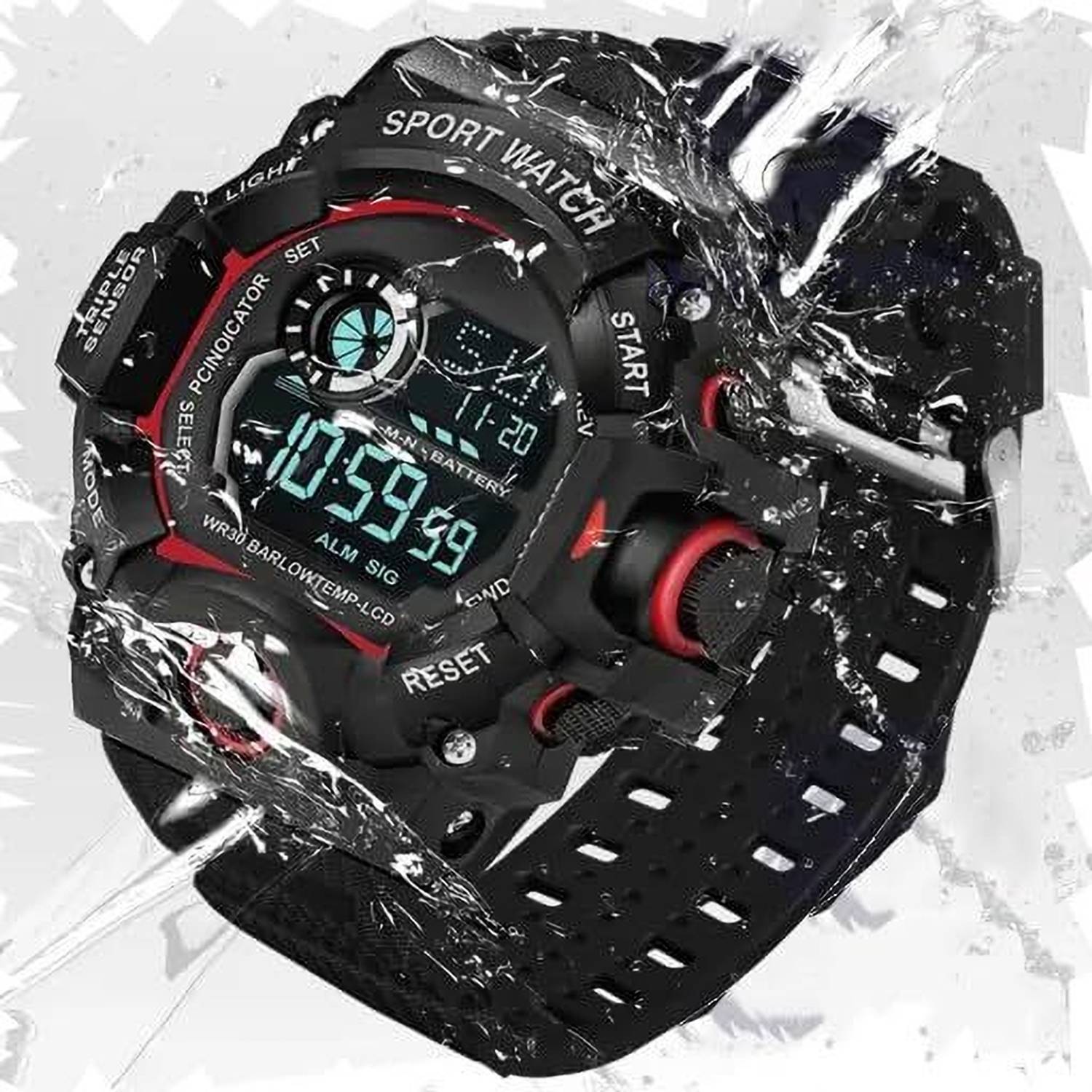 selloria Kids-G-Sport Look Band Shock Chronograph Watch - Image 4