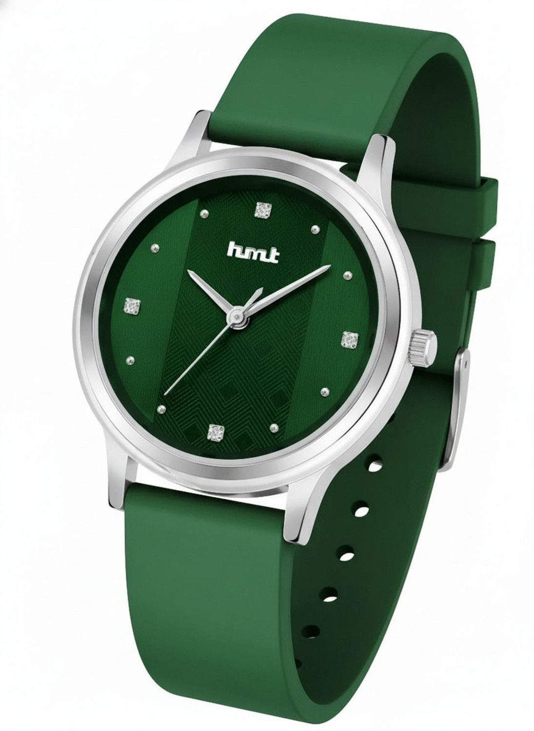 Image of hmt QUARTZ Featuring Classy Pink Dial Silicon Strap Analog Watch - For Women